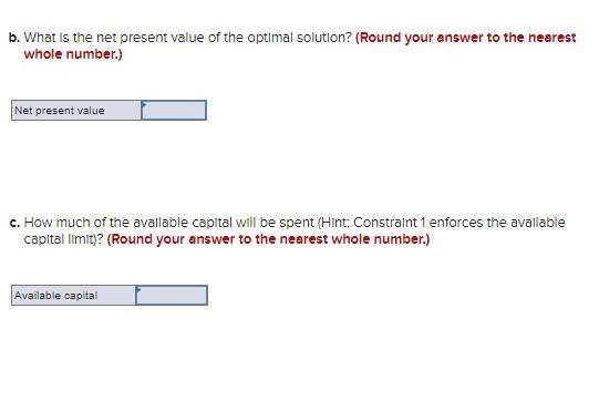 A firm has prepared the following binary Integer