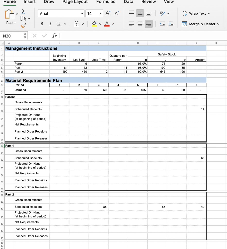Home Insert Draw Page Layout Formulas Data Review