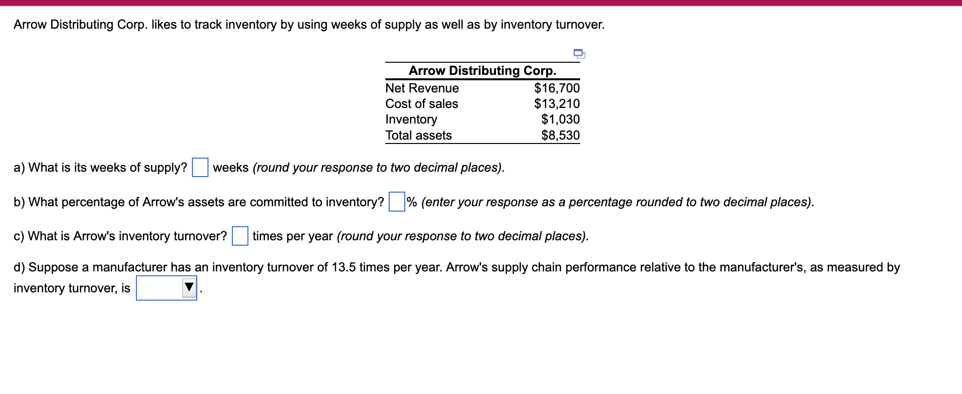 Arrow Distributing Corp. likes to track inventory