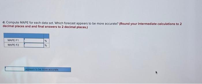 ces Problem 3-21 (Algo) Two different forecasting