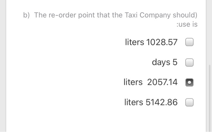 The City Taxi Company uses 360,000 liters of