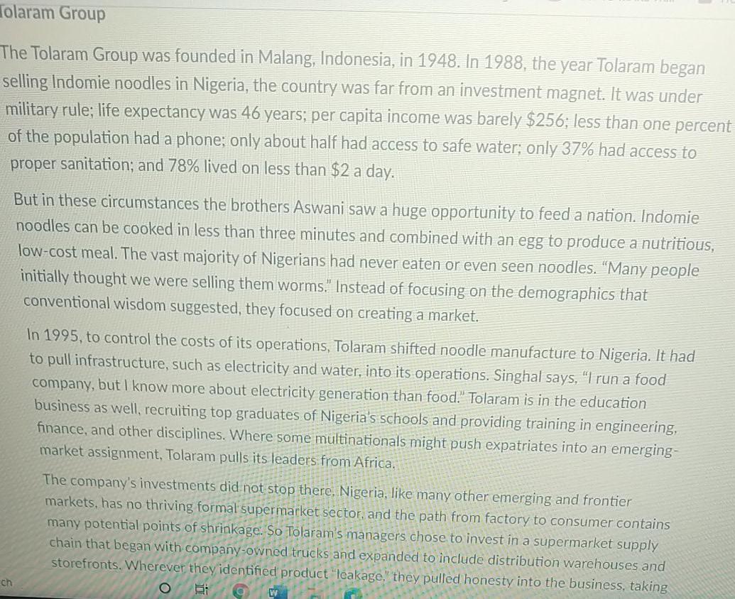 This one I had put "A" and it was wrong. Tolaram