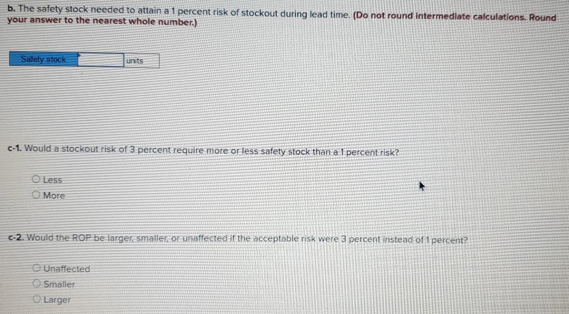 ch 12.2 Given this information: Expected demand