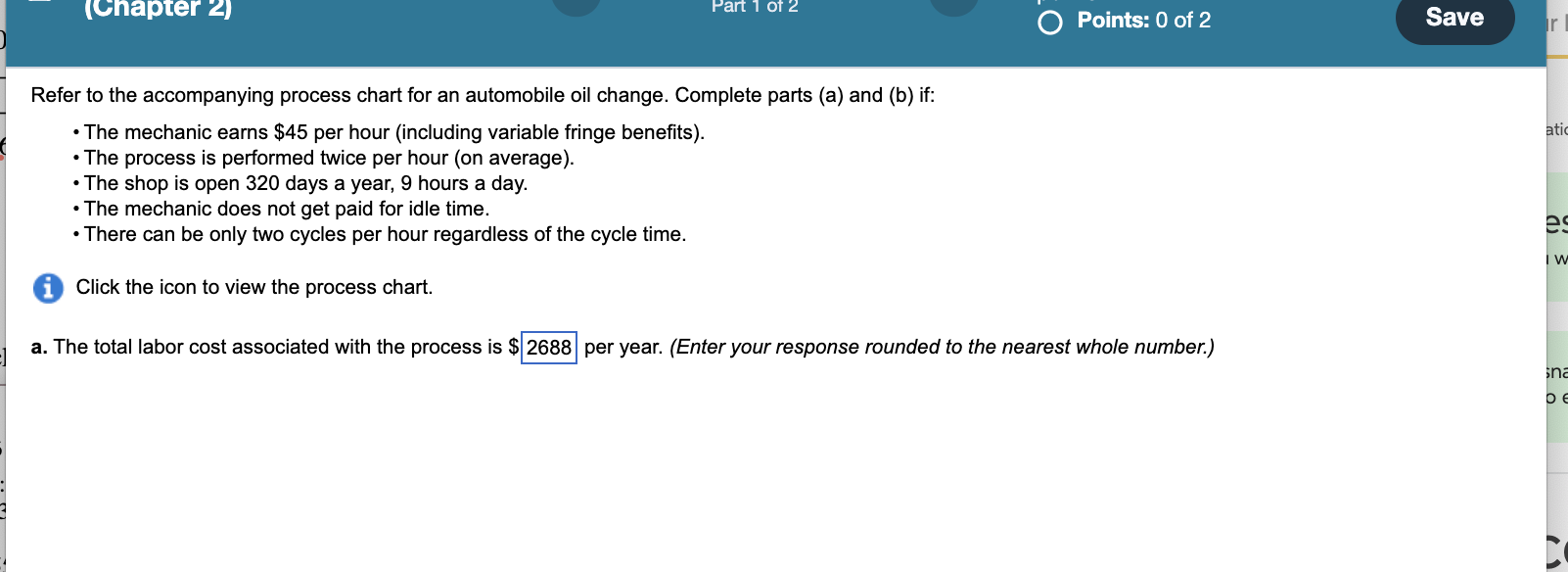 Process chart Process: Summary Subject: