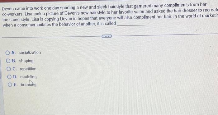 Devon came into work one day sporting a new and