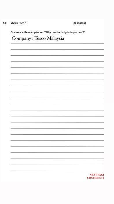 1.0 QUESTION 1 [20 marks) Discuss with examples