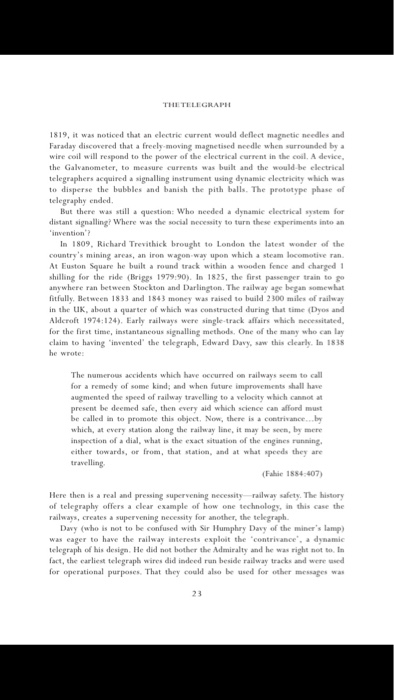 1) Topics (200 words). This explains the chapters