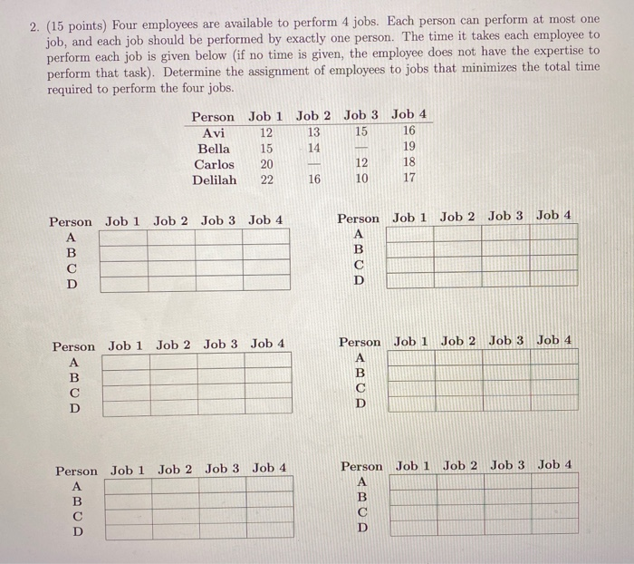 Please show all work and answer, thank you! 2.