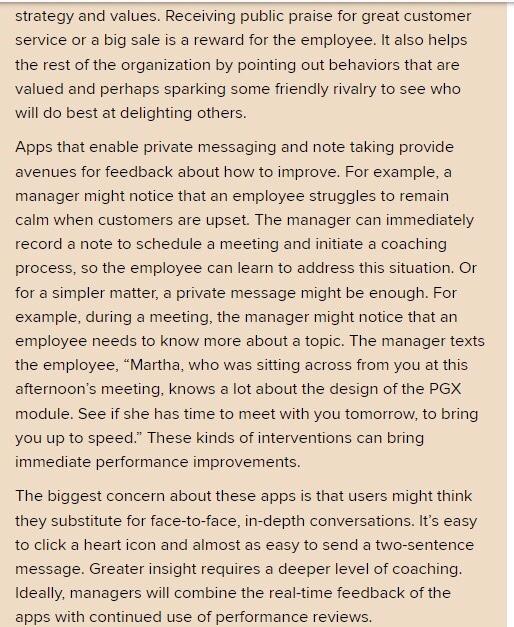 Using Apps for Real-Time Feedback People who