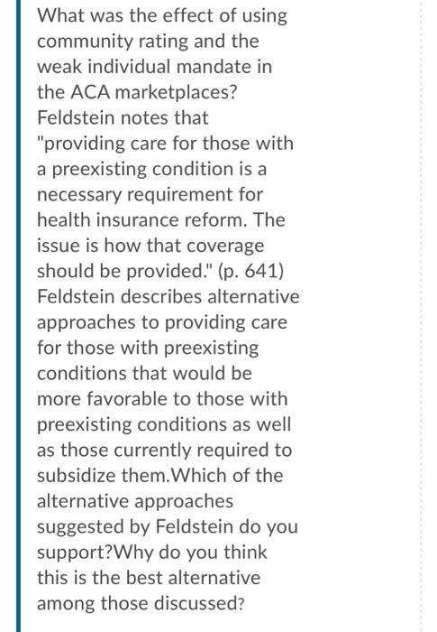 What was the effect of using community rating and