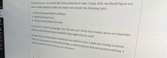 From the lecture, we learned that when preparing