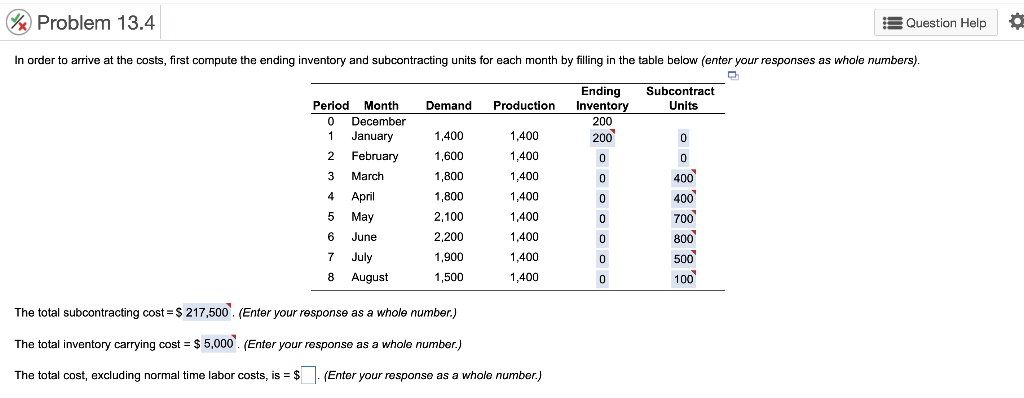 % Problem 13.4 Question Help In order to arrive