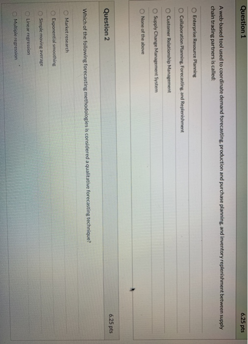 Question 1 6.25 pts A web-based tool used to