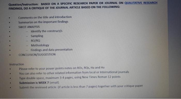 Reseash methodology Question/Instruction: BASED