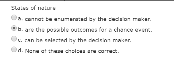 Values for the random variables or uncertain