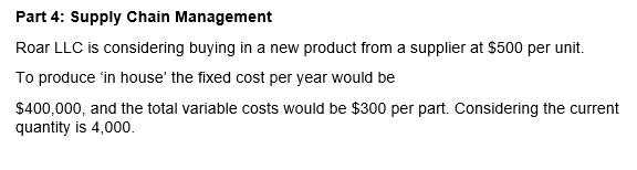 The buy cost is $500 per unit Number of units to