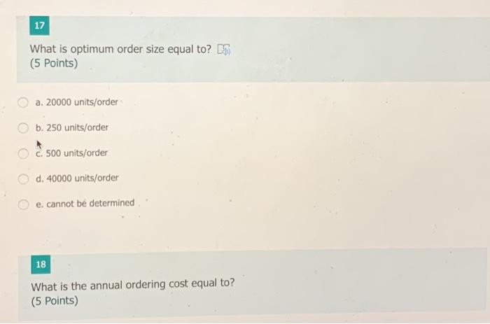 Answer questions 16 to 19 using the following