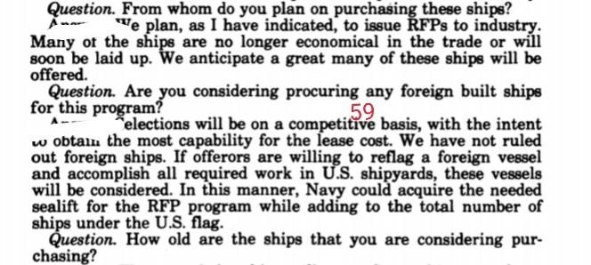 Question. From whom do you plan on purchasing