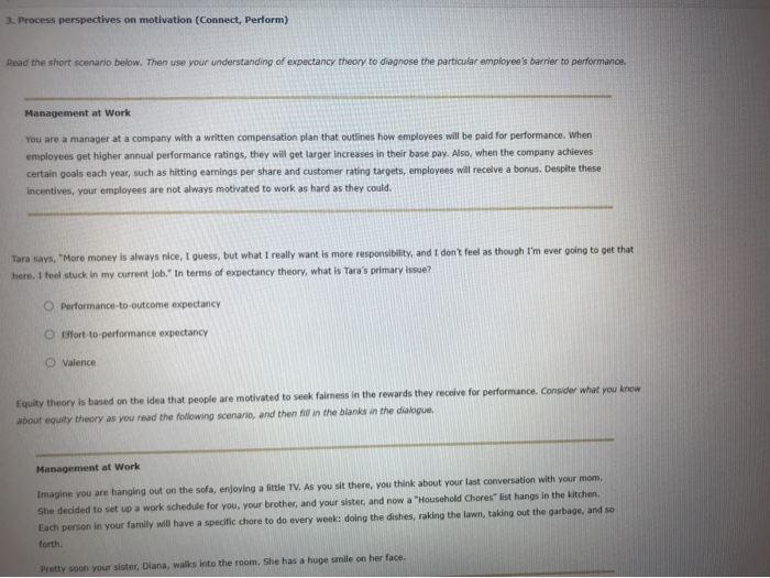 3. Process perspectives on motivation (Connect,