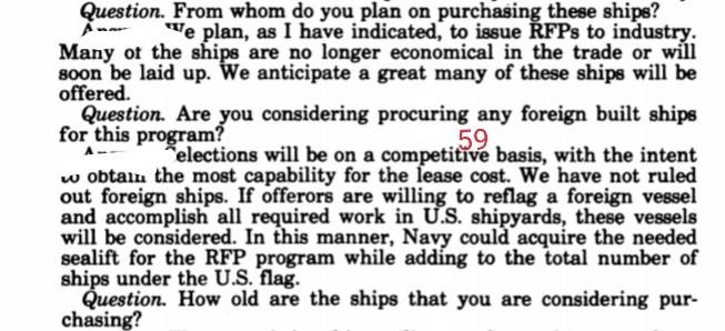 Question. From whom do you plan on purchasing