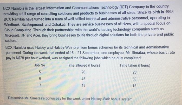 BCX Namibia is the largest Information and