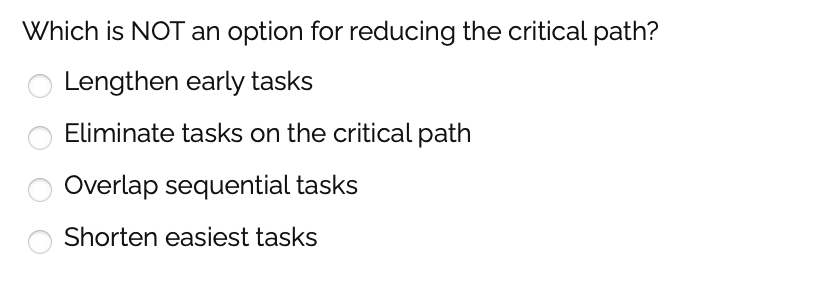 Which is NOT an option for reducing the critical