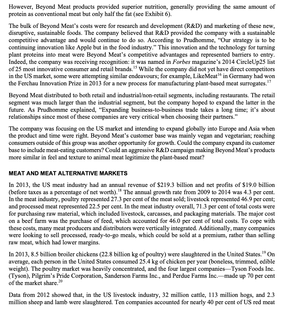 BEYOND MEAT: CHANGING CUSTOMER BEHAVIOUR IN FOOD