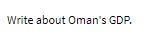 Write about Oman's GDP