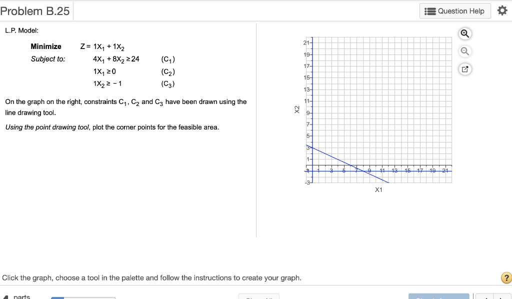 Problem B.25 :3 Question Help L.P. Model: 21-