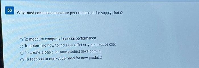 51 Which supply chain management concept must