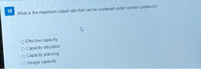 18 What is the maximum output rate that can be