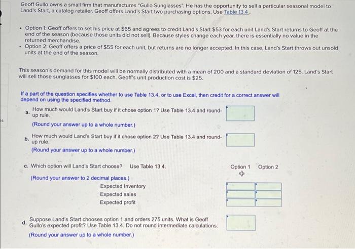 Geoff Gullo owns a small firm that manufactures