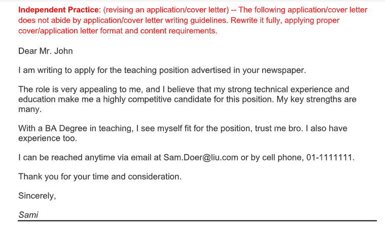 please give me a correct solution.. Independent