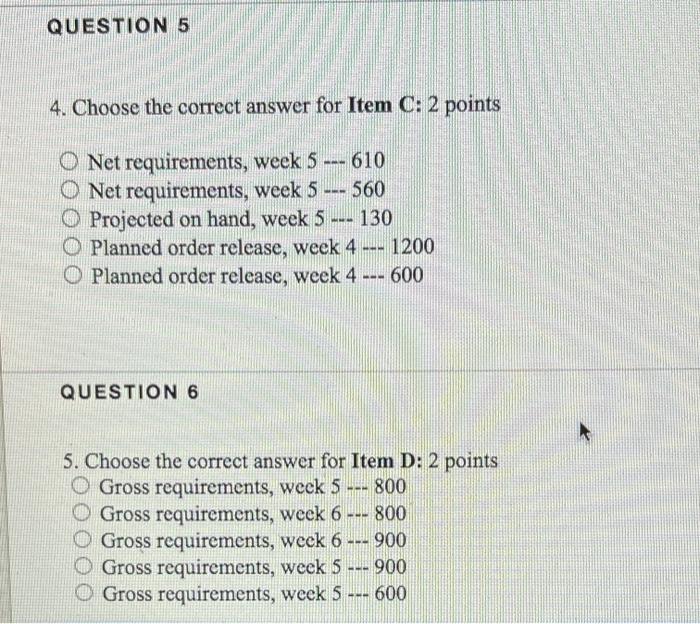- 1 MRP Problem: Given the following information,