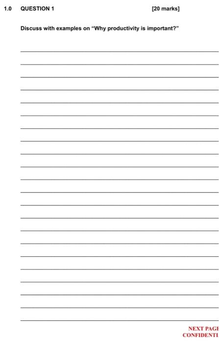 1.0 QUESTION 1 [20 marks] Discuss with examples