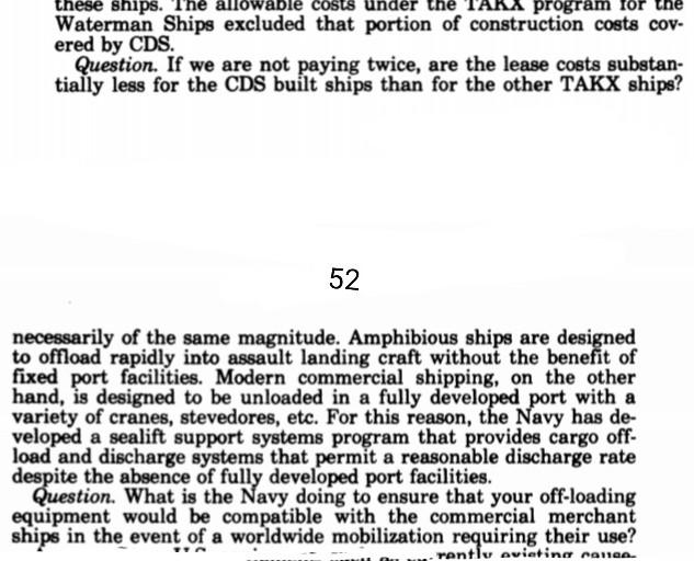 these ships. The allowable costs unde program for