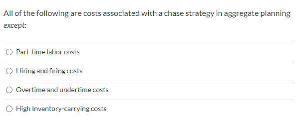 The two fundamental aggregate planning approaches