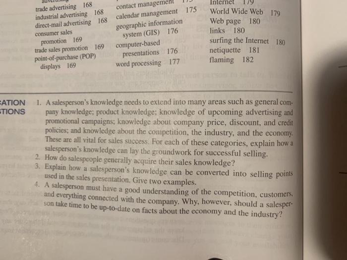 please answer question 1 through 5 only trade