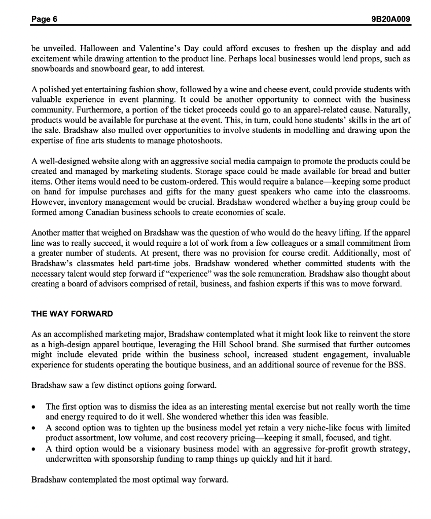 read case study above and answer the question