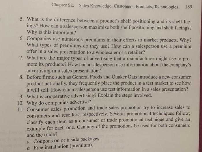 please answer question 1 through 5 only trade