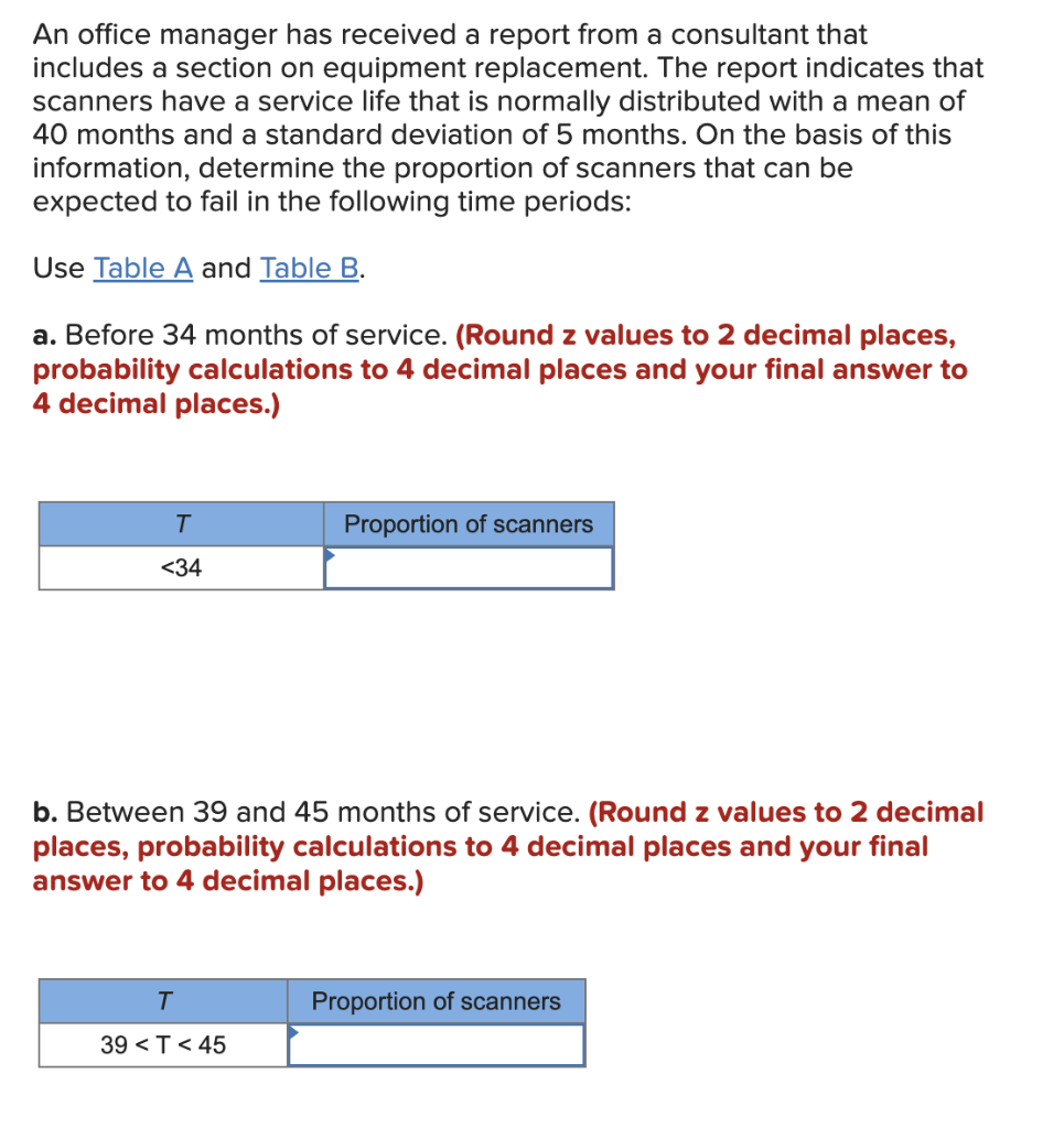 An office manager has received a report from a