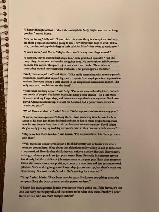 please read both A and B scenarios and answer