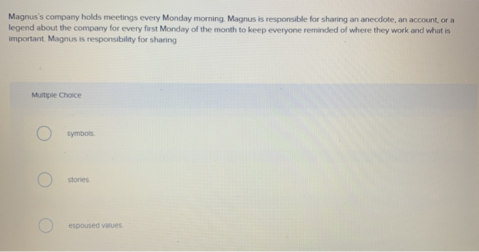 Magnus's company holds meetings every Monday