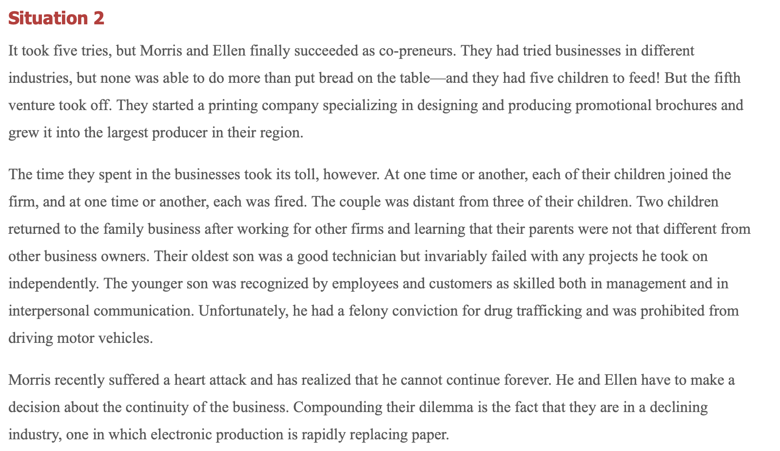 Question 1: What advice do you have for Morris