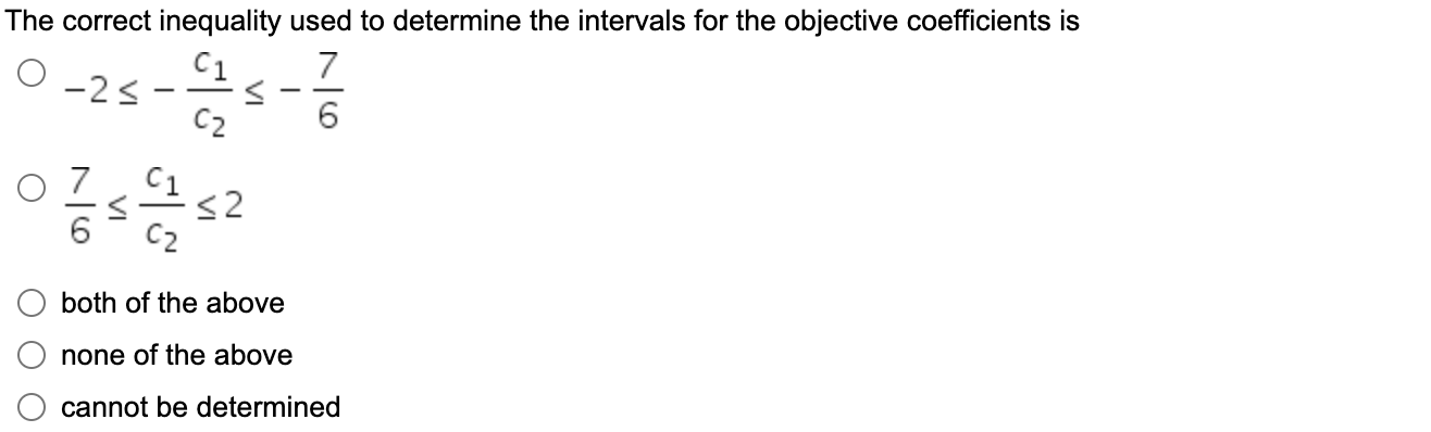 QUESTION 1 1 Using C1 and C2 to represent the