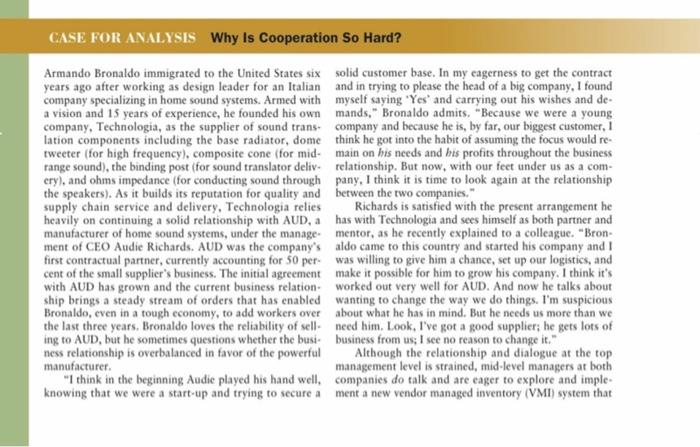 please write summary and personal conclusion CASE