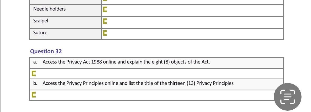 Question 32 a. Access the Privacy Act 1988 online
