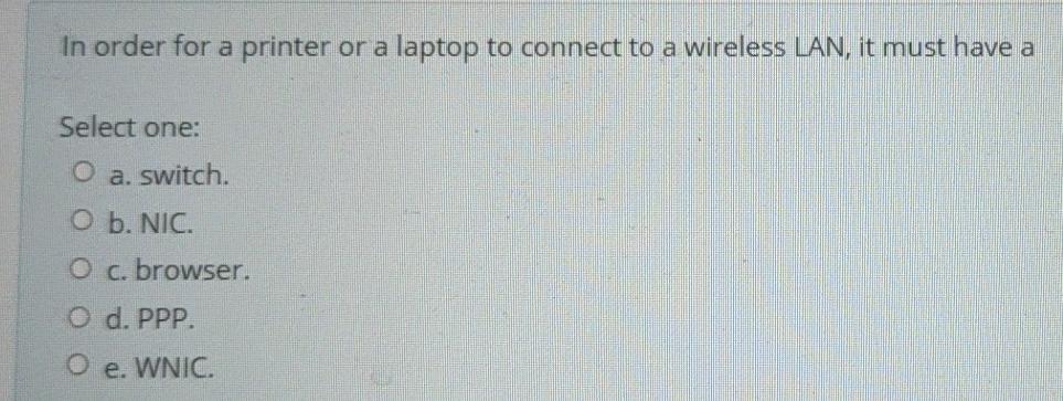 In order for a printer or a laptop to connect to