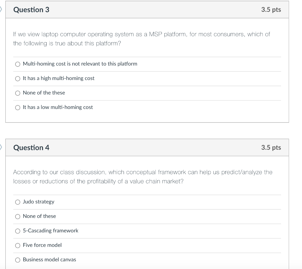 Please answer this strategic management