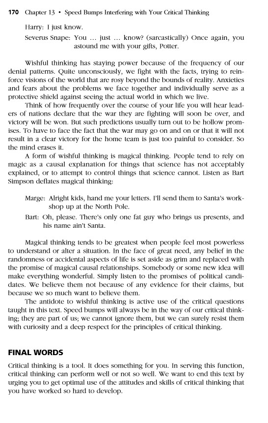 Your most important learning from Chapter 13 of